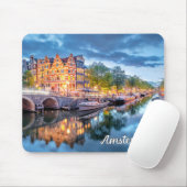Tapis De Souris Belle Ville D'Amsterdam, Pays-Bas (Avec souris)