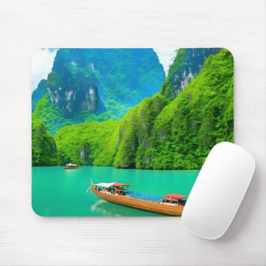 Tapis De Souris Belle vue paysage Rock Mountain Khao (Avec souris)
