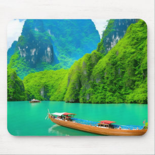 Tapis De Souris Belle vue paysage Rock Mountain Khao