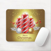 Tapis De Souris Belles bougies de Noël (Avec souris)