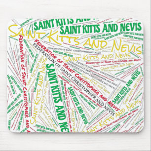 Tapis De Souris Belles couleurs du drapeau Saint Kitts et Nevis