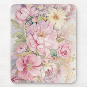 Tapis De Souris Belles pivoines roses