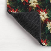 Tapis De Souris Belles Poinsettias rouges et blanches (Coin)