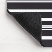 Tapis De Souris Belles rayures blanches noires (Coin)