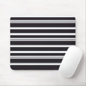 Tapis De Souris Belles rayures blanches noires (Avec souris)