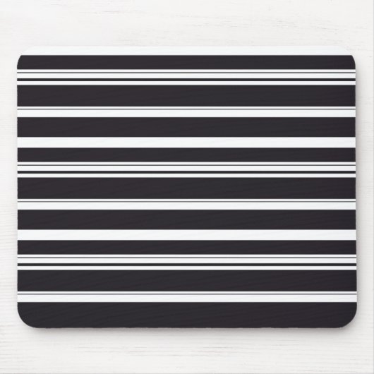 Tapis De Souris Belles rayures blanches noires (Devant)