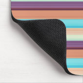 Tapis De Souris Belles rayures bleues brunes (Coin)