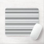 Tapis De Souris Belles rayures gris blanc (Avec souris)