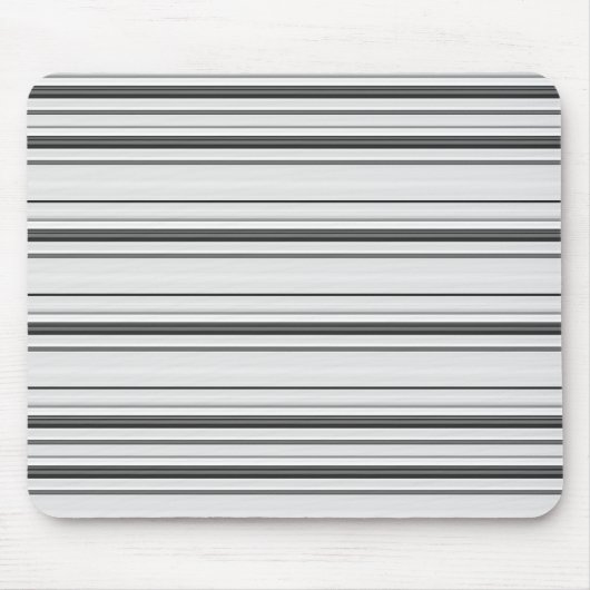 Tapis De Souris Belles rayures gris blanc (Devant)