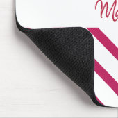 Tapis De Souris Belles rayures roses et rouges (Coin)