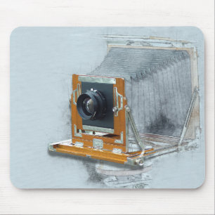 Tapis De Souris Bellows Photo Camera Retro Vintage Picture Lens
