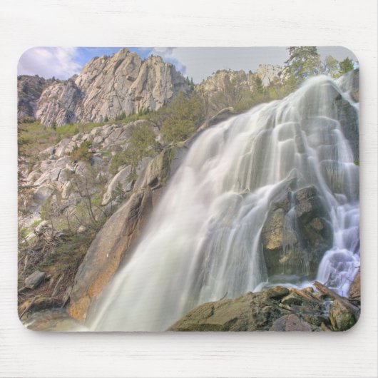 Tapis De Souris Bells Canyon Waterfall, Lone Peak Wilderness, (Devant)