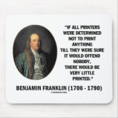 Tapis De Souris Ben Franklin Imprimantes Pour Ne Pas Imprimer Cita (Devant)