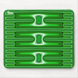 Tapis De Souris BEN ~ NOËL ~ Noir Vert Blanc