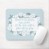 Tapis De Souris Béni Soit Son Nom Psalm Christian Verse Pretty (Avec souris)