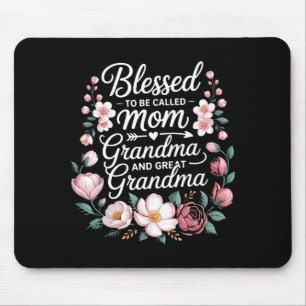 Tapis De Souris Bénie d'être appelée maman grand-mère arrière-gran