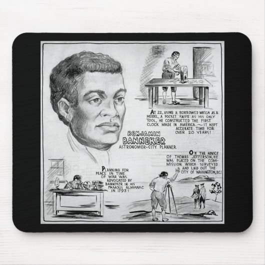 Tapis De Souris Benjamin Banneker : Black Scientist & Revolutionar (Devant)