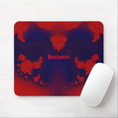 Tapis De Souris BENJAMIN ~ Rouge et Bleu (Avec souris)