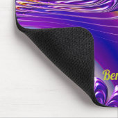 Tapis De Souris BENJAMIN ~ Zany Vert, Bleu, Jaune et Violet (Coin)