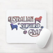 TAPIS DE SOURIS BERGER AUSTRALIEN FOU (Avec souris)