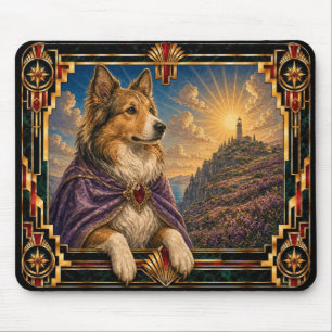 Tapis De Souris Berger des Shetland, Chien Art Déco