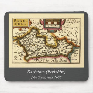 Tapis De Souris Berkshire Barkshire Comté Angleterre Carte Antiqua
