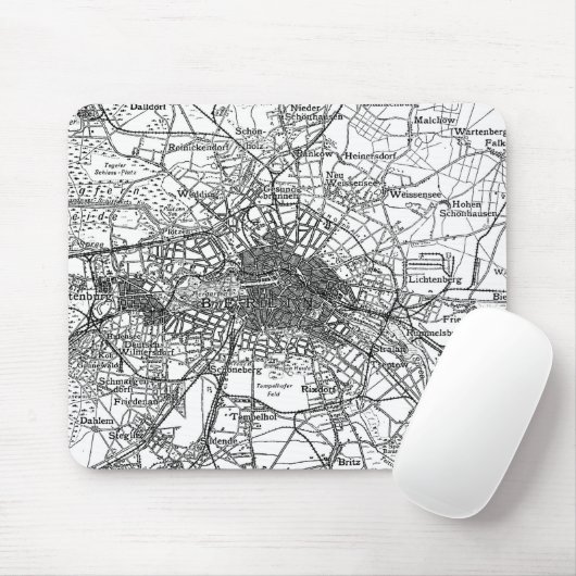Tapis De Souris Berlin et abords Map (1911) (Avec souris)