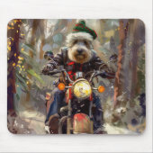 Tapis De Souris Bernedoodle Chien équitation Moto Noël (Devant)