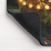 Tapis De Souris Bernedoodle Noël Festival Voyage (Coin)