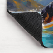 Tapis De Souris Bernese Mountain Beach Surf Paining (Coin)
