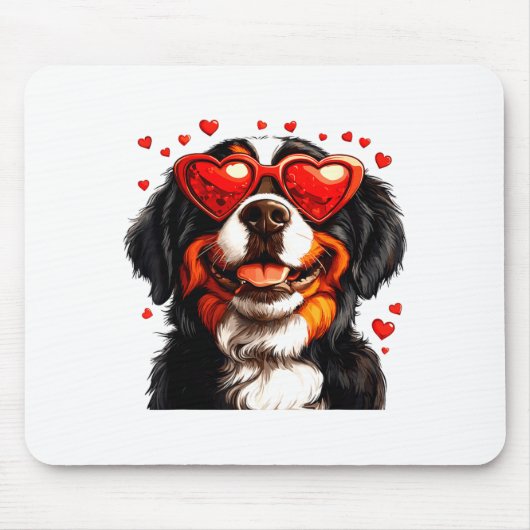 Tapis De Souris Bernese Mountain Cute Berner Dog Lover Valentines  (Devant)