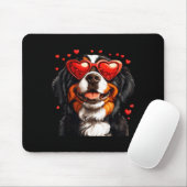 Tapis De Souris Bernese Mountain Cute Berner Dog Lover Valentines  (Avec souris)