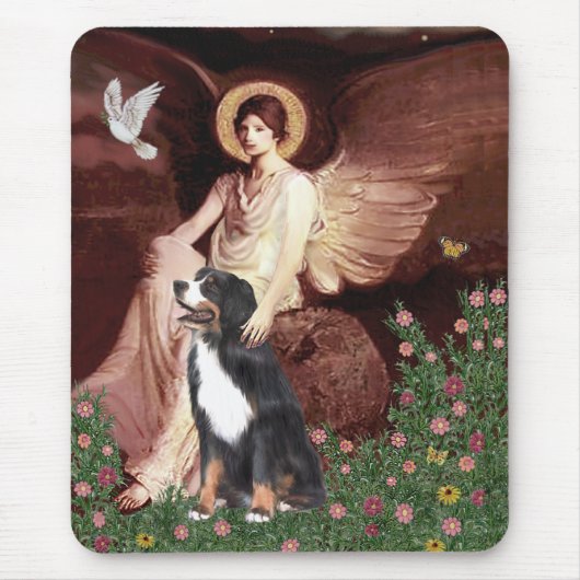 Tapis De Souris Bernois - Ange assis (Devant)