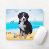 Tapis De Souris Bernois sur la Plage (Avec souris)