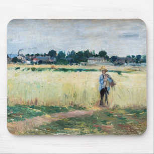 Tapis De Souris Berthe Morisot - Dans le champ de blé à Gennevilli