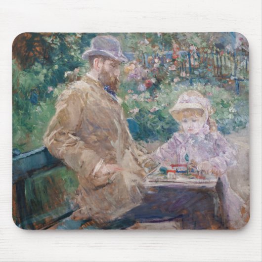 Tapis De Souris Berthe Morisot - Eugene Manet avec sa fille (Devant)