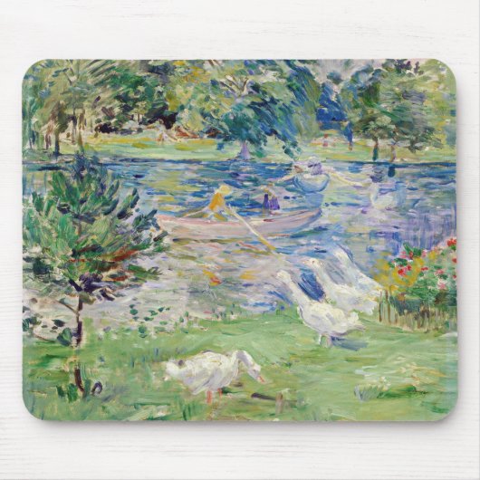 Tapis De Souris Berthe Morisot - Fille en bateau avec oie (Devant)
