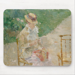 Tapis De Souris Berthe Morisot - Tricot de la jeune femme