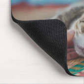 Tapis De Souris Best Chat Papa Photo Texte noir (Coin)