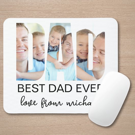 Tapis De Souris Best Dad Ever Photo Letter