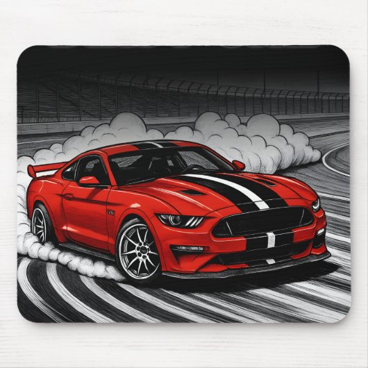 Tapis De Souris Best Drift Car Red Muscle (Devant)