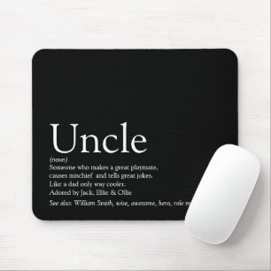 Tapis De Souris Best Ever Uncle Fun Cool Modern Black and White