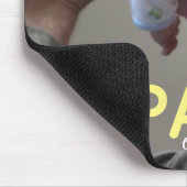 Tapis De Souris Best Papa Ever Modern Script Photo Grand-père & bé (Coin)