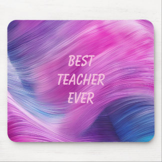 Tapis De Souris Best Teacher Ever Pastel Swirl