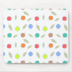 Tapis De Souris Bestiole mignon et motif sans couture feuille