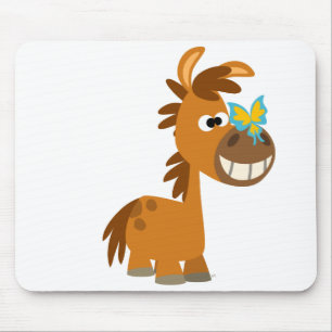 Tapis De Souris Beurre de Cartoon Papine à Papillon Pony Mousepad