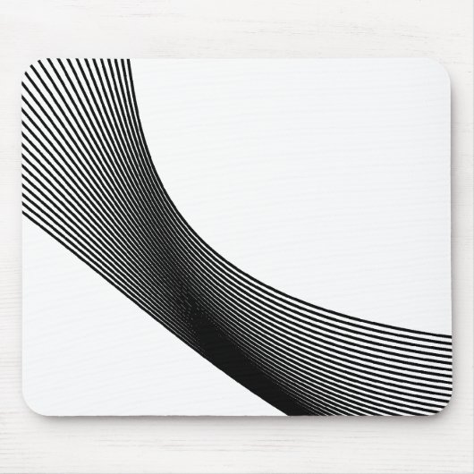 Tapis De Souris Bézier Curves - Black on White (Devant)