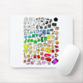 Tapis De Souris Bfdi Inanimer La folie Tous Les Caractères _1 (Avec souris)