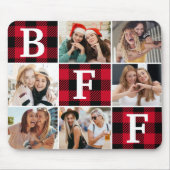 Tapis De Souris BFF Best Friends Red Plaid Keepsake Pictures (Devant)