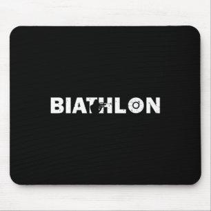 Tapis De Souris Biathlon Drôle Biathlète Tir Ski Cible Sp
